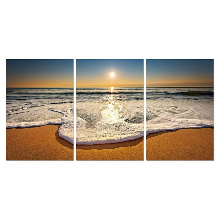 Chic Home Sunset 3 Piece Set Wrapped Canvas Wall Art - Walmart.com