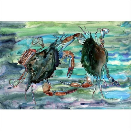 

Carolines Treasures 8954PLMT Watery Teal And Purple Crabs Fabric Placemat