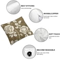 thumbnail image 4 of SHANXI Throw Pillow Covers Flowers Rose Nordic Retro Print Cushion Cover Soft Pillow Cases for Home Sofa Bed Chair Car Office Decorative 12x12in, 4 of 5