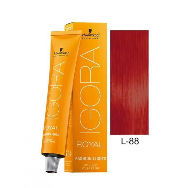 Schwarzkopf Pro Igora Royal Fashion Lights Hair Color (L-88 Red) -  