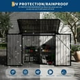 thumbnail image 6 of 2 Trash Cans Metal Outdoor Storage, 3x6 FT Garbage Bin Storage Shed with Chain Lid, Garbage Can Metal Sheds for Garden, Backyard, Lawn and Patio, 6 of 8