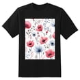 thumbnail image 2 of Plus Size Shirt for Women Black Tops for Women Short Sleeves Shirt for Women Vintage Flower T Shirt Crewneck Shirt for Women XL, 2 of 5