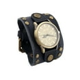 thumbnail image 1 of de reloj con correa genuina para hombres retro, joyería Regalo Accesorios y livianos Profesional de Negro SM SunniMix reloj de pulsera, 1 of 8