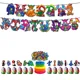 thumbnail image 3 of Serie Rainbow Friends, pancarta desechable para fiesta, adorno para tarta, bandera colgante, globos estilo Rainbow Friends, decoración para tarta de cumpleaños, 3 of 3