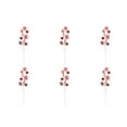 thumbnail image 2 of Vickerman Red/White Candy Cane Swirl Artificial Christmas Spray. Includes 6 sprays per pack., 2 of 2