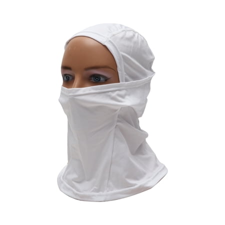 Full Face Mask Polyester Face Cover Windproof,Quick-drying White 1 Pcs
