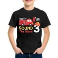 thumbnail image 3 of WOYY Toddler Boys T-Shirt Short Sleeve Truck Graphic T Shirt, Black, 3 of 3