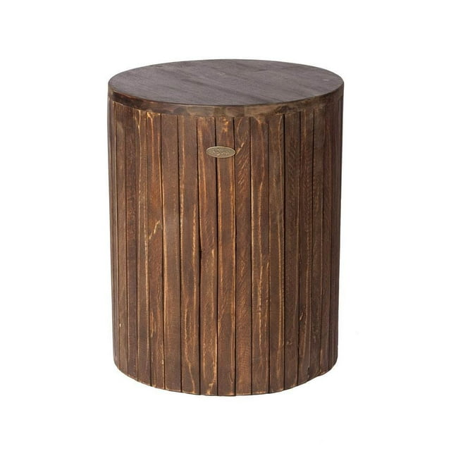 Fire Sense 62421 Michael Round Reclaimed Wood Insect Rot Resistant Garden Stool