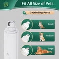 thumbnail image 5 of 2-in-1 pet nail polisher dog nail clipper trimmer ultra quiet electric nail set rechargeable suitable for trimming toes and claws of dogs and cats, 5 of 11
