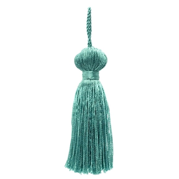 3" (7.5cm) Small Bell Tassel | Craft Tassel # BT3,, Atlantic Green Blue #9620 (Dark Green Blue) Sold Individually