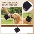 thumbnail image 4 of Dog Treat Pouch, Portable Canvas Waterproof Black, 1 Pack Hanging Pet Training Waist Bag, for Outdoor Walking Dog Puppy Reward Carry Snacks Storage During Obedience Training Hiking Travel, 4 of 5
