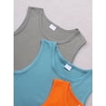 thumbnail image 4 of Tween Boys 4 Pack Tank Tops Casual Cotton Crewneck Sleeveless Undershirts Comfy Lightweight T-Shirts Size 13-16 Years, 4 of 8
