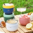 thumbnail image 2 of 600ml Breakfast Cups Cereal Nut Yogurt Salad Soup Cup Container With Fork Thermal Microwave Food Storage Bento Box Lunch Box Style F, 2 of 6