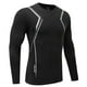 thumbnail image 1 of Blusas y camisas de manga larga con cuello redondo para hombre, ajustadas, de licra, de alta resistencia y con cuello redondo., 1 of 2