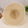 thumbnail image 6 of Clossjun Solid Straw Wide-Brim hat with Daisy Decor, UV-Protective, Lightweight for Trips., 6 of 7