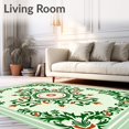 thumbnail image 2 of ODIKA 4x6 Machine Washable Non-Slip Area Rug, Vintage Blooms Medallion Motif with Delicate Leafy Accents Ultra Soft Rug, None, 533592, 2 of 7