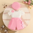 thumbnail image 2 of UYYX 3 Year Old Girl Clothes 18 Months Girl Clothes Toddler Baby Girl Outfits Summer Clothes Infant Spring Short Sleeve Shirt Tops Cute Shorts Set, 2 of 9
