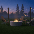 thumbnail image 3 of Harper & Bright Designs MGO Outdoor Propane Fire Pit - 38.2" Round with Faux Stone Finish, Outside Fire Pit Table with 50000 BTU, Steel Burner, Lava Rocks, Waterproof Cover for Patio, Gray, 3 of 15