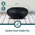 thumbnail image 3 of The HC Companies 21 Inch Hose Planter Pot for Patio, Garden & Lawn, Black, 3 of 7