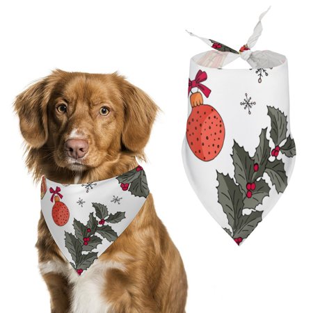 Bybiment 1PCS Pet Dog Bandanas, Awesome Holiday Christmas Adjustable Bib Handkerchief, Soft Puppy Cat Triangle Scarf Accessories, 27.6x11.8 Inch