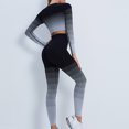 thumbnail image 4 of Workout 2 Piece for Women Seamless Outfits High Waist Sexy Butt Lifting Leggings Long Sleeve Crop Tops Yoga Gym Sets, 4 of 6
