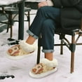 thumbnail image 5 of Psesaysky Womens Slippers Capybara&Pumpkin Print Fuzzy Slippers for Women Indoor Fluffy Plush House Shoes for Ladies Bedroom Shoes, Size 9-10, 5 of 7