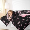 thumbnail image 4 of Erosebridal Girl Personalized Bowtie Gifts 7-Piece Bedding Comforter Set,Initial Letter Theme Alphabet S King Bedding Sets For Kids,Pink Reversible, 4 of 7