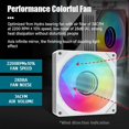 thumbnail image 5 of KF200 CPU Cooler ARGB Quiet Fan 2 Heat Pipes Air Radiator for FM1/FM2/AM2/AM3/AM4/AM5 PC Processor Heatsink Cooler, 5 of 6
