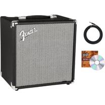 Fender Rumble 25 Bass Combo Amplifier Bundle with Cable and Austin Bazaar Instructional DVD