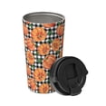 thumbnail image 2 of Honeii Autumn Pumpkins Gingham Print Travel Coffee Mug Insulated Coffee Cup with Leakproof Lid, Coffee Tumbler, Reusable Coffee Cups with Seal Lid, 2 of 8