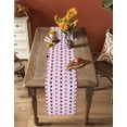 thumbnail image 5 of ERUNPONLY Red Black Bow Table Runner - 120 Inch Long Pink Striped Cute Romantic Art Cotton and Linen Blended Dress Scarves Farmhouse Table Runner for Kitchen Dining, Coffee Table, 13"x120", 5 of 8
