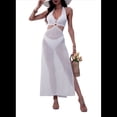 thumbnail image 3 of Vestido con Escote en V para Mujer, Estilo Halter, Sin Espalda, con Cintura Ahuecada S, 3 of 9