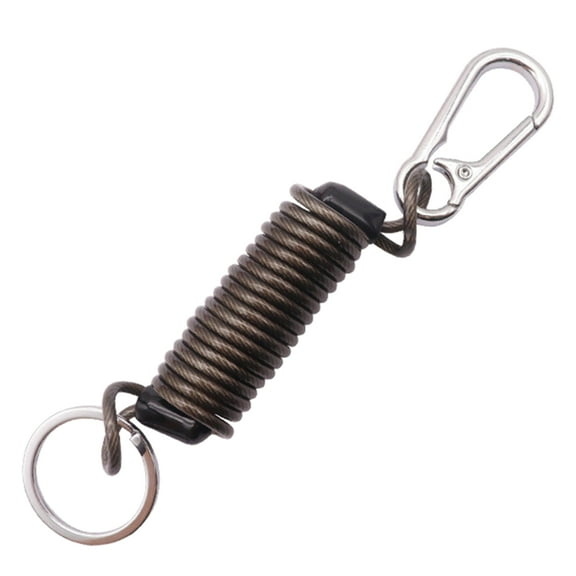 RYUJNDK Stretchy Spirals Keyring, Retractable Keychains Coil Spring Keychains Steel Wire Key Hook Color Keychains for Backpacks