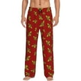 thumbnail image 2 of Kdxio Hohey Bee Golden Print Men's Sleep Pajama Pant Lounge Pants with Pockets, 2 of 8