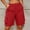 Red, variant on BXJX Womens Cargo Bermuda Shorts, Wrinkle-Resistant Elastic Waist Summer Above the Knee Hiking Shorts with Pocket Green Size S-2XL