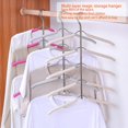 thumbnail image 3 of Multi-layer 5-in-1 Stainless Steel Clothes Hanger 3 Pack Closet Organizer, 3 of 7