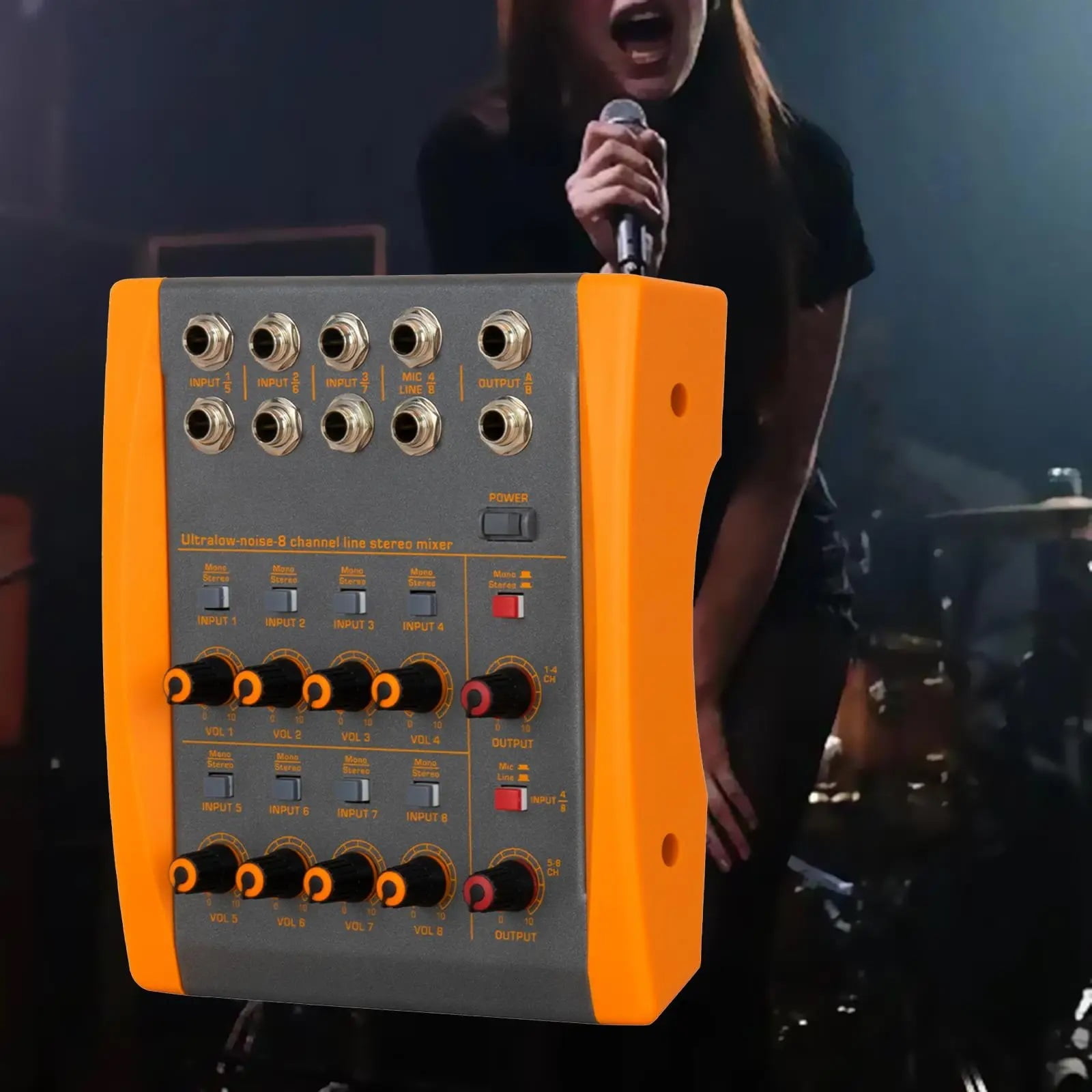 Mini Audio Mixer TRS Input Output Sound Board Console Portable Sound Mixer Keyboards Mixer for Small Clubs Studio Recording Bars ,Precision Control