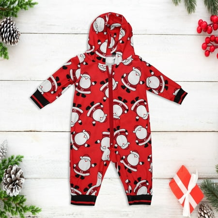 

Jumpsuit Family Christmas Clothes Set Matching Xmas Print Pajamas Snowmen Letter