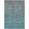 thumbnail image 2 of HomeRoots 588579 8 x 10 ft. Ombre Washable Indoor & Outdoor Rectangle Area Rug, Teal Blue, Gray & Charcoal, 2 of 5