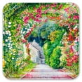 thumbnail image 2 of Vinyl Drink Coasters - Set of 4 - Flower Garden, 2 of 3