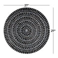 thumbnail image 4 of DecMode Black Mother of Pearl Shell Handmade Mosaic Plate Wall Decor with Beige and Gray Accents, 4 of 16