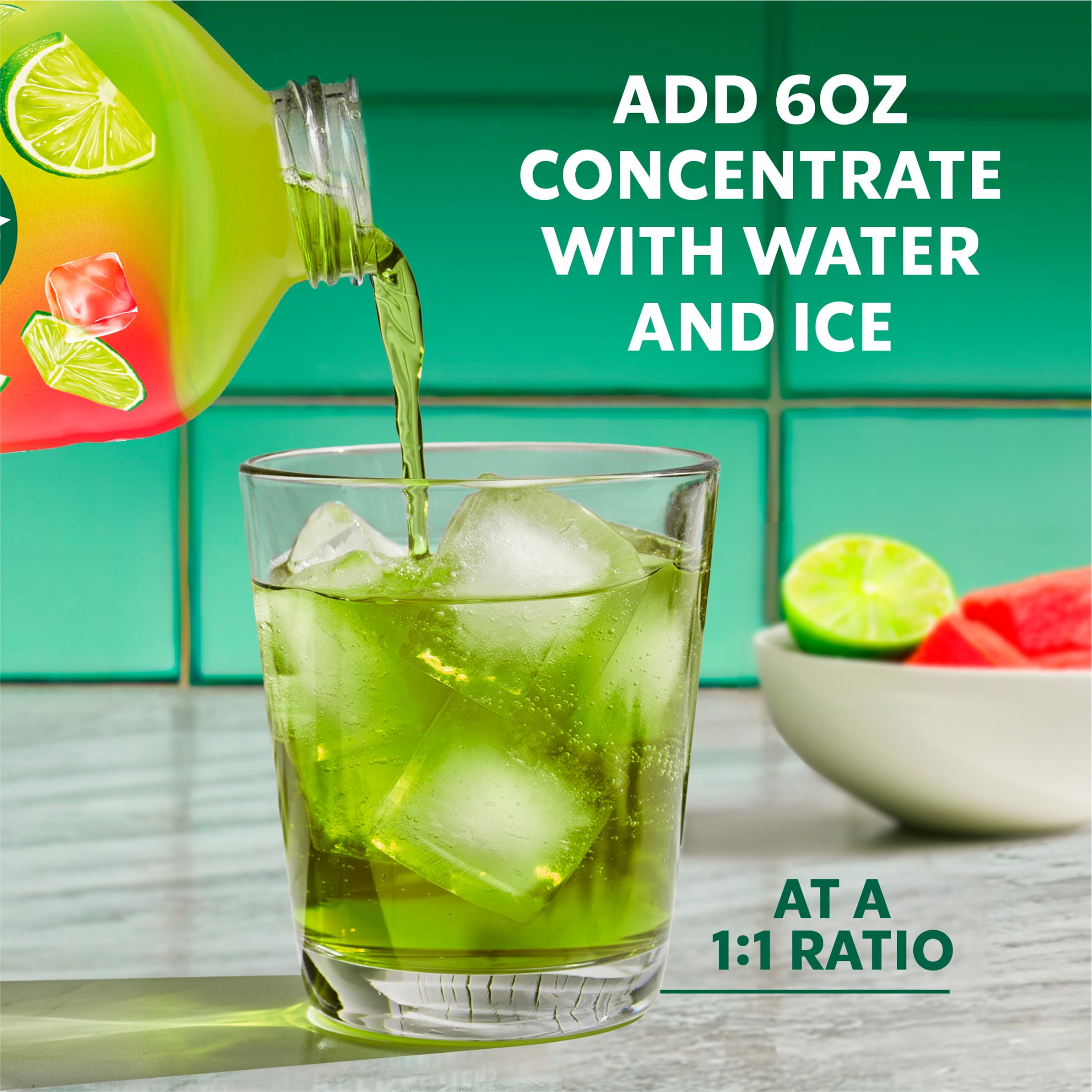 Starbucks at Home Refreshers Concentrate Lime Watermelon, Refreshing Drink, Cold Drinks 32 fl oz