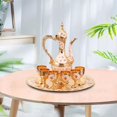 thumbnail image 1 of Juego de cafetera turca, juego de 6 tazas para servir té, servicio de bebidas para el hogar, dormitorio, mesa de comedor, decoración de sala de estar Blanco Soledad Jarra de bebidas, 1 of 10