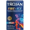 TROJAN Pleasures Fire & Ice Premium Latex Condoms 10 Each (Pack of 2)