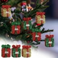 thumbnail image 2 of KOYPTL 3 Pcs Christmas Tree Decorations,Christmas Hanging Ornament Set Tinsel Ribbons Box Shape Hanging Pandent for Home Indoor Party Desktop Xmas Tree Decor,Christmas Table Decorations, 2 of 6