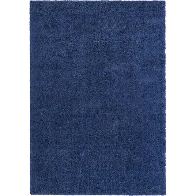 Unique Loom Tapis en Peluche Solide Enfants Moderne 7' x 10' Rectangle Bleu Marine