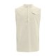 thumbnail image 2 of Camisas s Para Hombre Interior Hombres Primavera Verano Top Camisa Algodón Lino Color Camisa casual Sin mangas Botón Camisas Tops Blusa (Khaki, L), 2 of 5
