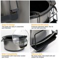 thumbnail image 3 of SOPHICO Soporte para tapa de olla de cocción lenta, organizador de tapa de olla manos libres, se adapta a la mayoría de ollas de cocción lenta, estante para tapa de olla de acero inoxidable con fregad, 3 of 5