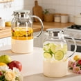 thumbnail image 4 of Glass Water Pitcher 1800ml Large Capacity with Scale for Cold Drinks, Tea, Fruit Infused Water, Home and Restaurant Use, 4 of 6