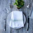 thumbnail image 4 of Arkwright Bistro Dinner Napkins (18x22, 120 Bulk Case), Professional Restaurant Quality White Napkins with Green French Stripes, 4 of 8